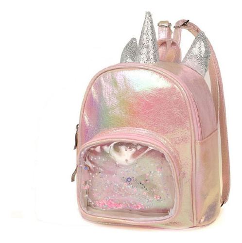 Mochila Unicornio Trendy 9 Pulgadas Con Glitter Tun Tunishop