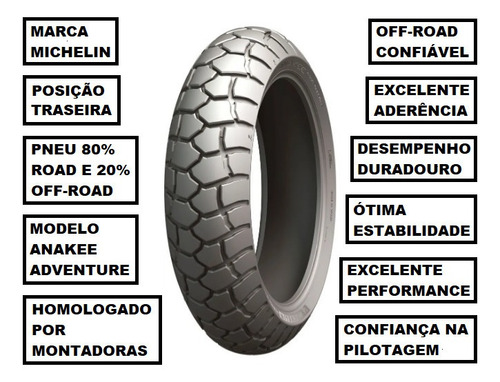 Pneu Michelin 150/70-17 Anakee Adventure Tiger 900 Rally Pro