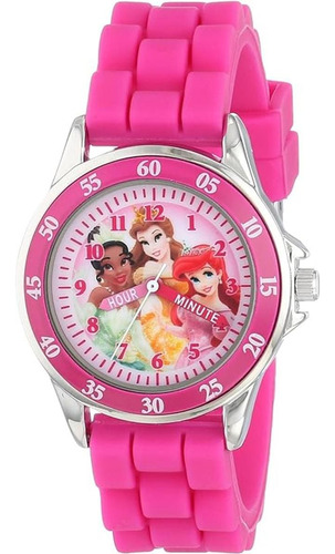 Disney Kids Pn1048 Time Teacher Reloj Con Rosa Banda De
