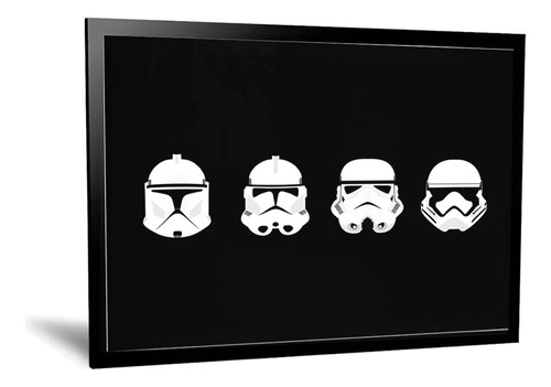 Cuadro - Star Wars Cascos Stormtrooper Blancos - 50x70 Cm
