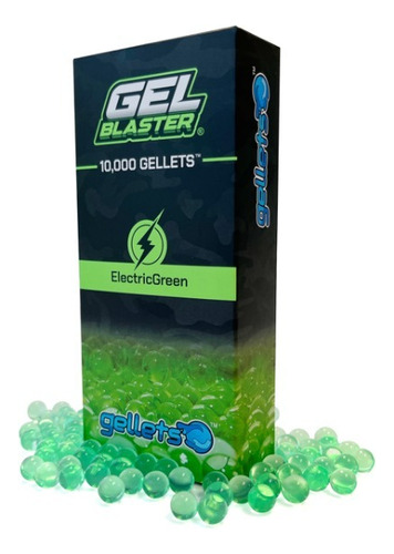 Gel Blaster Municion Bolas De Gel Verde Electrico 