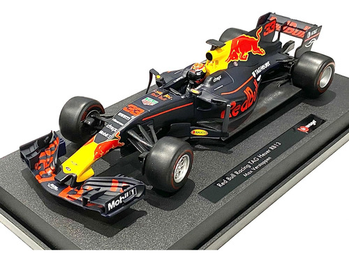 Burago Auto Red Bull F1 Rb13 #33 Max Verstappen 1:18 (2017) Negro (Usado)