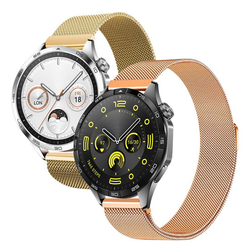 2 Correas Milan Para Huawei Watch Gt4 46mm/ 4 Pro / Ultimate