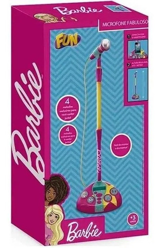 Barbie Microfone Fabuloso Mp3 Player - Fun F0004-4