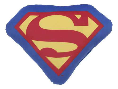 Everything Kids Superman - Almohada Decorativa De Felpa Azul