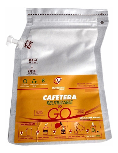Imagen 1 de 5 de Cafetera Portatil Bolsa Reutilizable Practica Compacta 