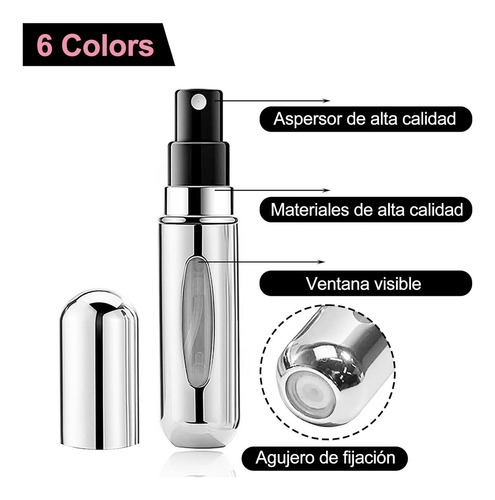 12 Mini Atomizador Recargable Perfume Capsular Frasco Viajar