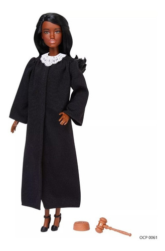 Imagem 1 de 6 de Barbie Prof. Juíza Cabelo Castanho Escuro Ms
