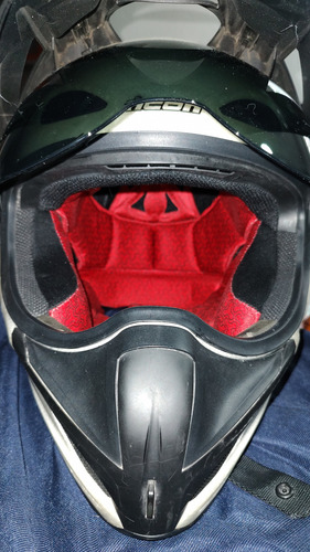 Casco Motocicleta Icon Variant Xxl 2012 Mica Oscura Transparente Fibra De Vidrio Monocolor 2xl