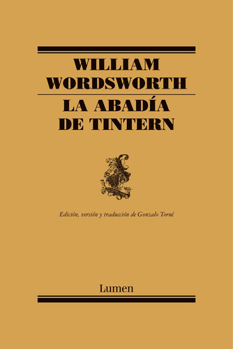 La Abadía De Tintern, De Wordsworth, William. Editorial Lumen, Tapa Blanda En Español, 2012