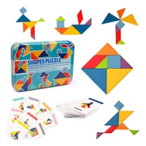 Comprar Todosdm Tangram Juguete Didáctico Para Niños Rompecabezas De Educación Temprana Enseñanza Infantil Montessori Desarrollar Habilidades Valiosas Regalo Viene En Caja De Almacenamiento Y 60 Tarjetas