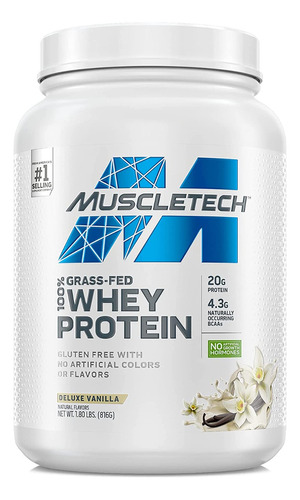 Proteína 100% Grass Fed Whey Muscletech 1,8lb Vainilla