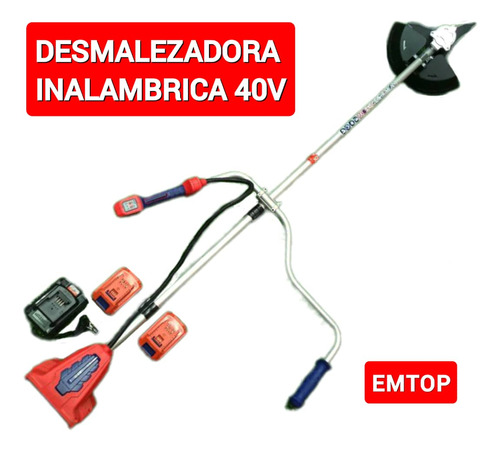 Desmalezadora Inalambrica 40 Voltios Marca Emtop Somos Tiend