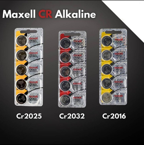 Pilas Cr2032/2025/2016 Maxell Alcalinas 100% Originales 