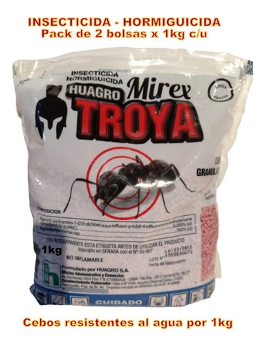 Hormiguicida Cebo Resistente Al Agua, Mirex Troya Pack X 2u 