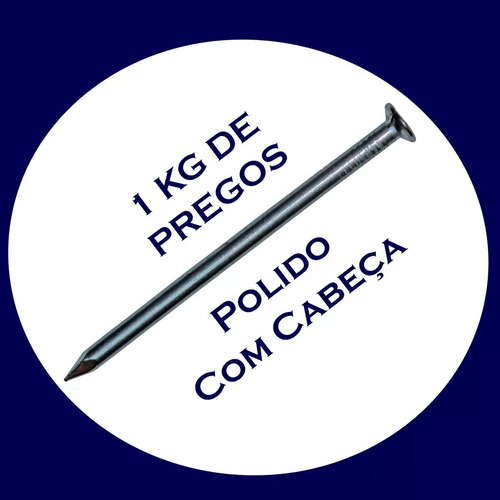Prego 17x27 Polido Com Cabeça Pacote Lacrado Com 1 Kg