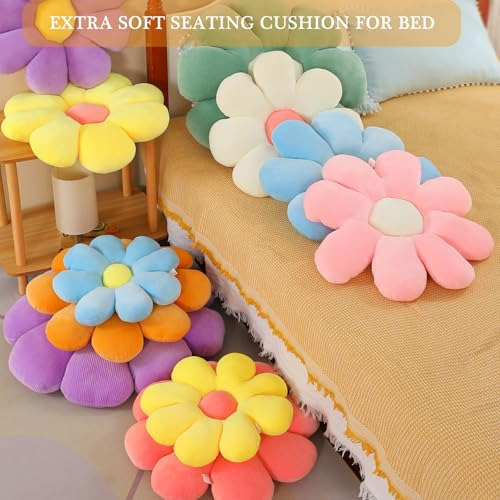 Menoeceus Flower Pillow Daisy Flower Floor Pillow Cojín, Lin