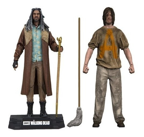 Figuras Muñecos- Ezekiel & Daryl The Walking Dead 18cm
