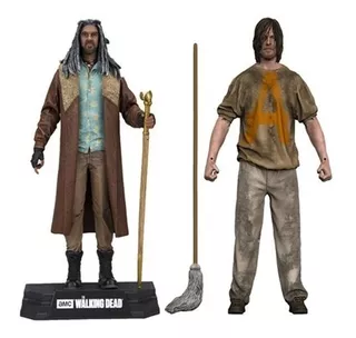 Figuras Muñecos- Ezekiel & Daryl The Walking Dead 18cm