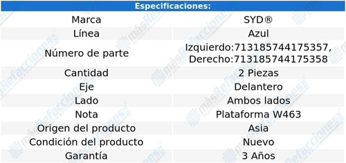 Terminales Dirección Delanteras G63 Amg 13-17 Azul Línea