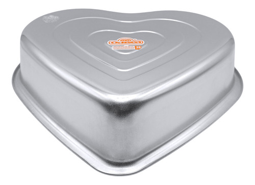 Molde Para Gelatina De Aluminio, Forma De Corazón, 28x6.5cm Color Gris