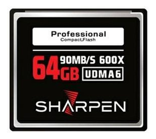 Cartão Compact Flash 64gb Sharpen 90mb/s (600x), Udma6