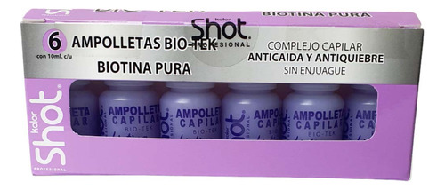 Kolor Shot® Ampolletas Biot-tek Biotina Pura C/6 Ampolletas