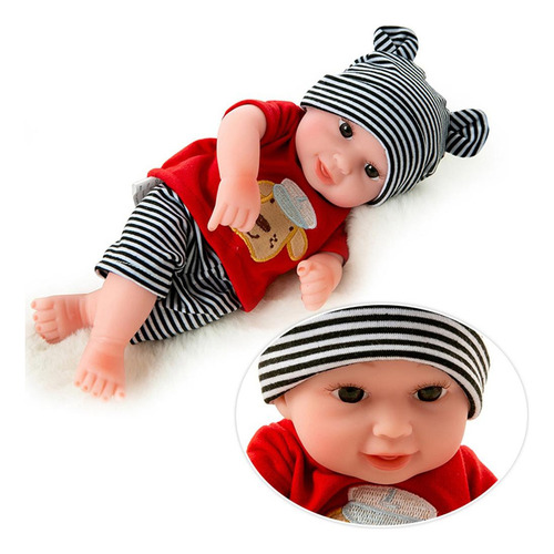 * 25cm 10 Pulgadas Realista Reborn Boy Doll Vinilo Hecho A