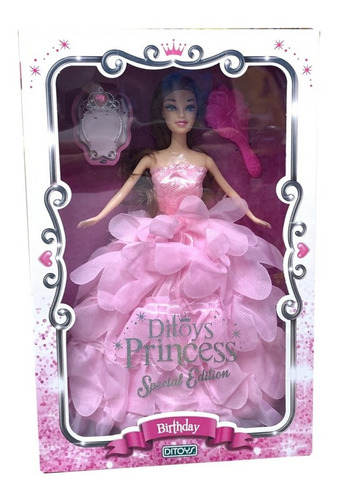 Muñeca Princesa Princess Birthday Special Vestido Rosa 