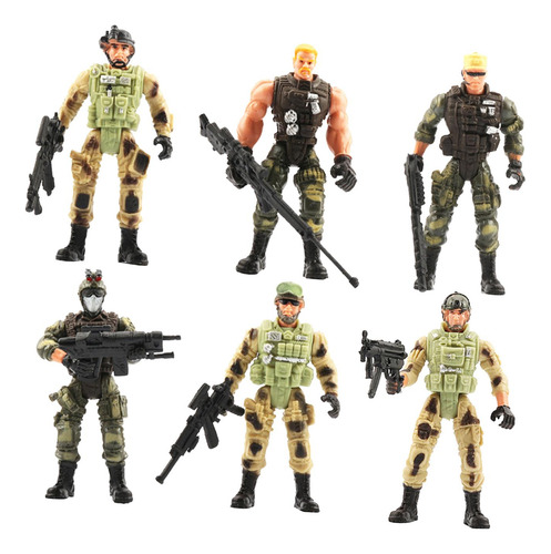 Conjunto De Figuras De Ação Masculinas, 6 Peças,