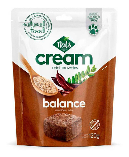 Mini-brownie Cream Balance Com Alfarroba E Aveia Nats 120g
