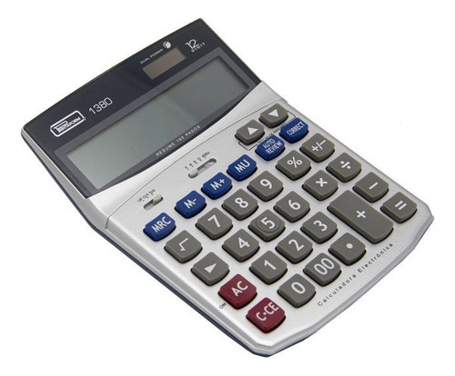 Calculadora De Escritorio Printaform 1380 Sol/bat. 12 Dig.