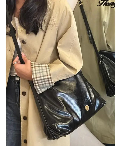 Bolsa De Terciopelo De Estilo Coreano De Gran Capacidad, Col