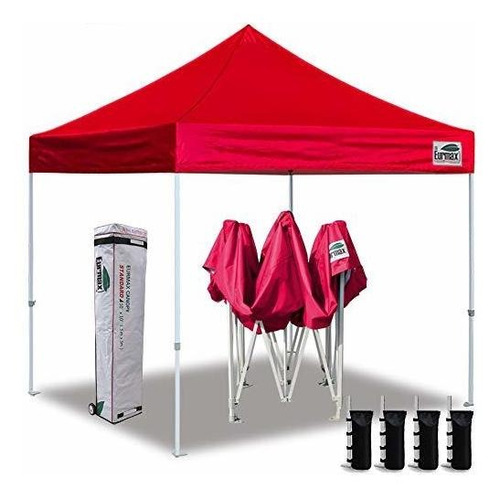 Toldo Plegable 3x3m De Montura Instantanea En Color Rojo