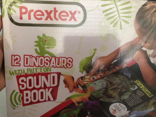 Juguetejuego De 12 Dinosaurios Con Libro De Botones. Prextex