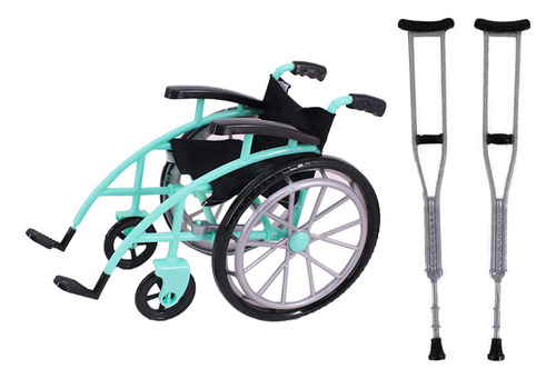 Set S 1 De Silla De Ruedas Y Muletas Para Muñecas Playset Re
