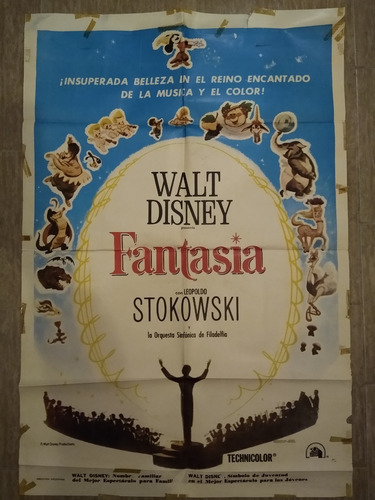 Afiche De La Película Fantasía De Walt Disney 1940