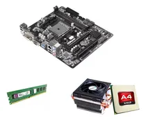 Comprar Motherboard Amd Asrock Fm2a68m Dg3+ Amd A4 6300 + Ddr3 2gb
