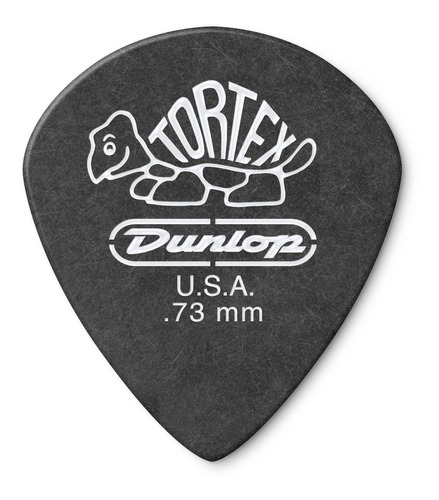 Palheta Dunlop Tortex Pitch Black 0.73mm 12 Unidades