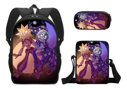 Mochila Fnaf Sundrop Messenger Bags Set De 3 Piezas