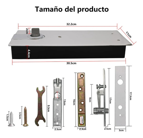 Bisagra Hidráulica De Piso Puerta Entrada Rectangular 130kg