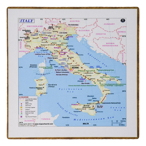 Alfombrilla De Ratón Moderna Con Diseño De Mapa De Italia, 8