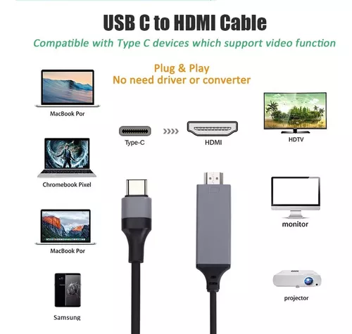 Cable adaptador P, Cable adaptador de teléfono móvil a TV Cable HDMI para  teléfonos móviles Materiales ecológicos