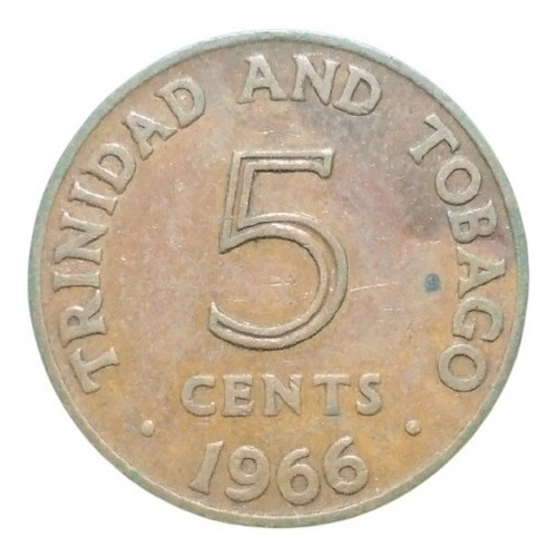 Trinidad Y Tobago 5 Cents 1966  Rt2#6