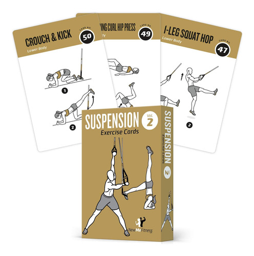 Newme Fitness Tarjetas De Entrenamiento Con Suspensión  Bar