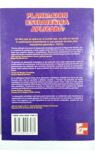 Planeación Estratégica Aplicada Leonard D Goodstein C (Usado)