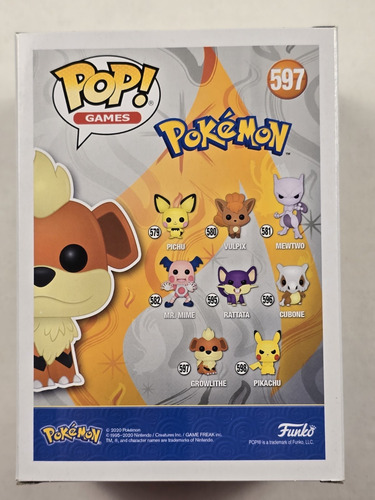 Funko Pop Growlithe Flocked 597 Nycc