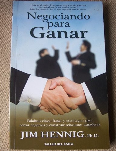 Negociando Para Ganar Jim Hennig Libro Ja