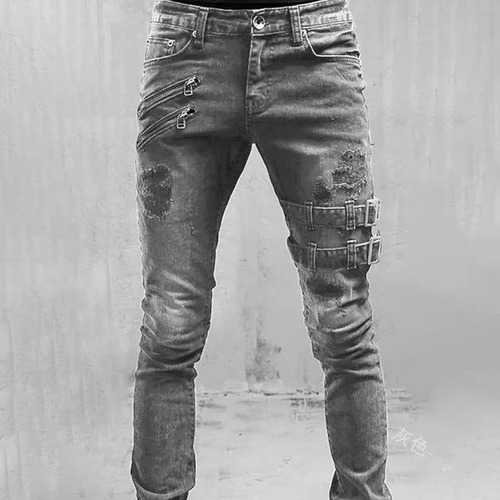 Custom Biker Jeans