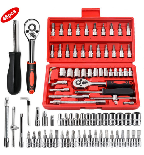 Kit De Herramientas Manuales Mecánicas Autocle Dados 46pcs